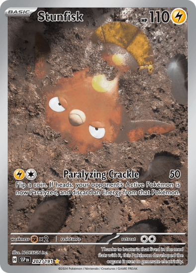 Stunfisk 202/191 - Illustration Rare - Scarlet & Violet Surging Sparks