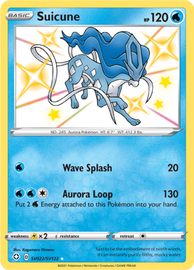 Suicune SV022/SV122 - Rare Shiny Holo - Shining Fates