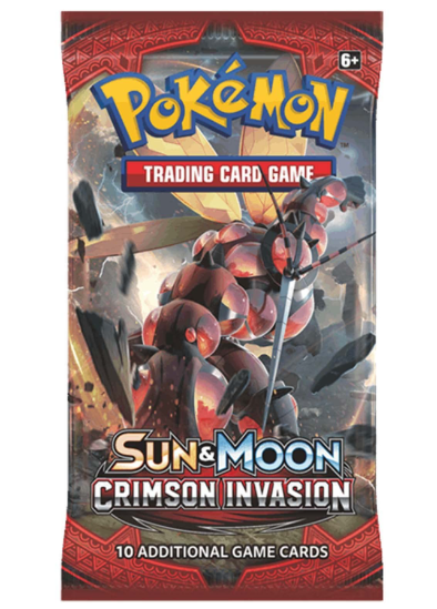 Pokémon TCG x1 Sun & Moon Crimson Invasion Booster Pack - Random Pack Artwork