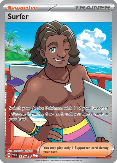 Surfer 235/191 - Full Art Ultra Rare - Scarlet & Violet Surging Sparks