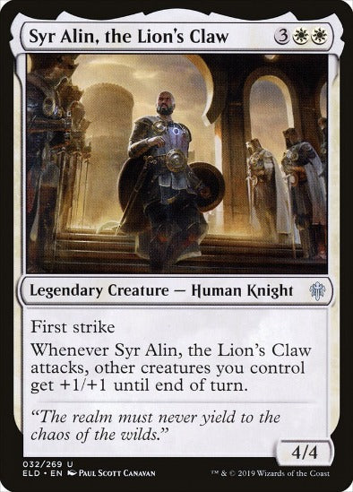 Syr Alin, the Lion's Claw - Uncommon - Throne of Eldraine