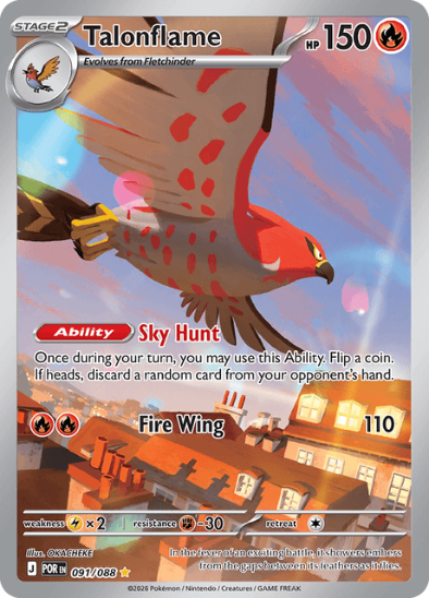 Talonflame 091/088 - Illustration Rare - Mega Evolution: Perfect Order