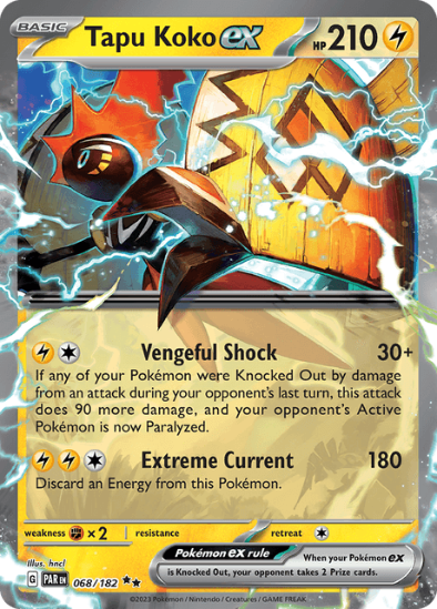 Tapu Koko ex 068/182 - Ultra Rare - Scarlet & Violet Paradox Rift