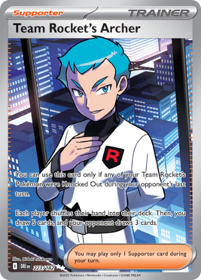 Team Rocket's Archer 223/182 - Full Art Ultra Rare - Scarlet & Violet Destined Rivals