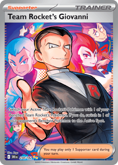 Team Rocket's Giovanni 238/182 - Special Illustration Rare - Scarlet & Violet Destined Rivals