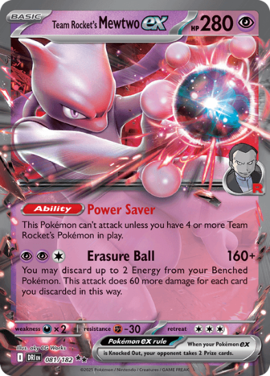 Team Rocket's Mewtwo ex 081/182 - Ultra Rare - Scarlet & Violet Destined Rivals
