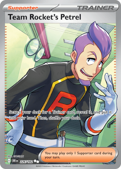 Team Rocket's Petrel 226/182 - Full Art Ultra Rare - Scarlet & Violet Destined Rivals