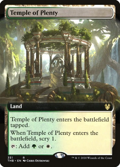 Temple of Plenty - Extended Art Rare - Theros Beyond Death