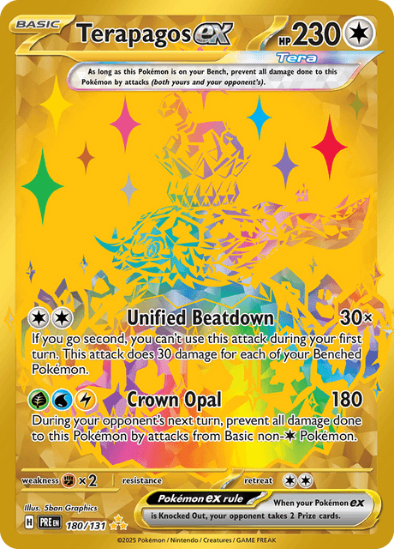 Terapagos ex 180/131 - Gold Secret Rare - Scarlet & Violet: Prismatic Evolutions