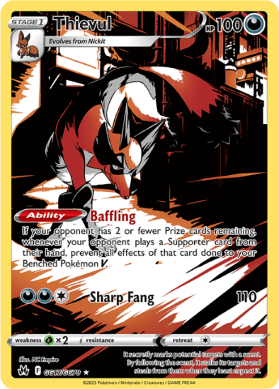 Thievul GG17/GG70 - Gallery Holo Rare - Crown Zenith