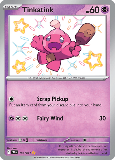 Tinkatink 165/091 - Shiny Rare - Scarlet & Violet Paldean Fates