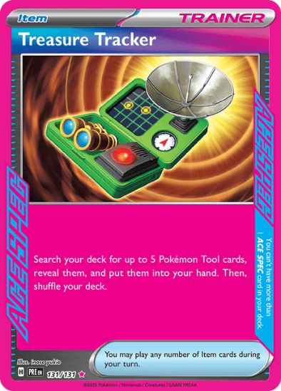 Treasure Tracker 131/131 - Ace Spec Rare - Scarlet & Violet: Prismatic Evolutions