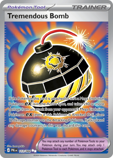 Tremendous Bomb 113/084 - Full Art Ultra Rare - Mega Evolution: Pitch Black