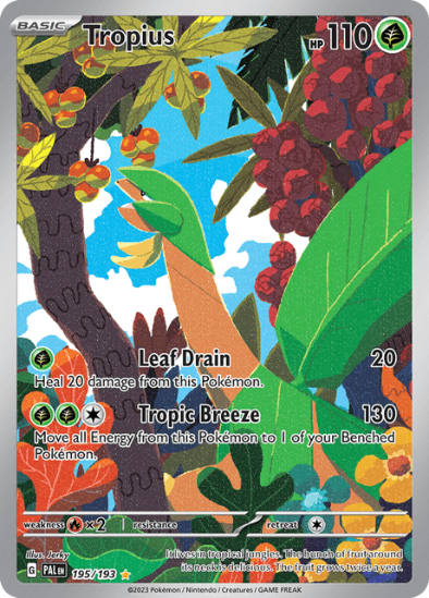 Tropius 195/193 - Illustration Rare - Scarlet & Violet Paldea Evolved