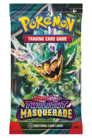 Pokémon Trading Card Game pack featuring a Pokémon character with a dark and colorful design.