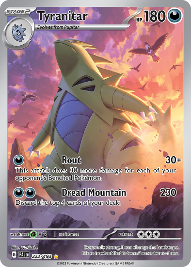 Tyranitar 222/193 - Illustration Rare - Scarlet & Violet Paldea Evolved