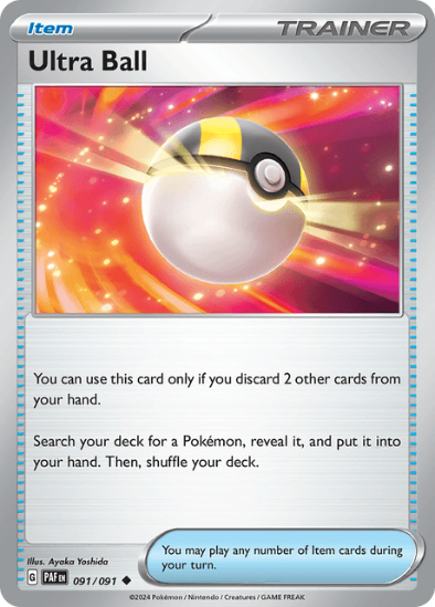 Ultra Ball 091/091 - Reverse Holo Uncommon - Scarlet & Violet Paldean Fates