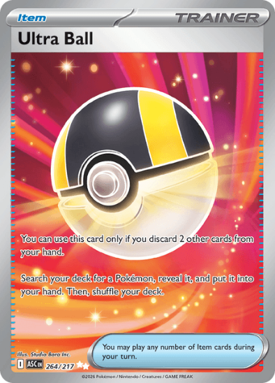 Ultra Ball 264/217 - Full Art Ultra Rare - Mega Evolution: Ascended Heroes
