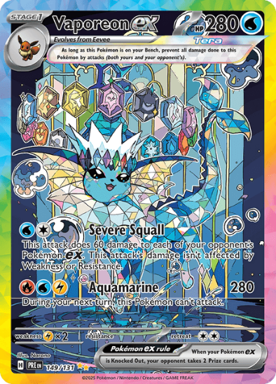 Vaporeon ex 149/131 - Special Illustration Rare - Scarlet & Violet: Prismatic Evolutions