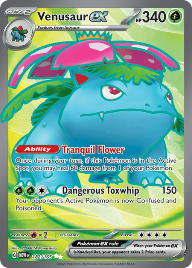 Venusaur ex 182/165 - Full Art Ultra Rare - Scarlet & Violet 151