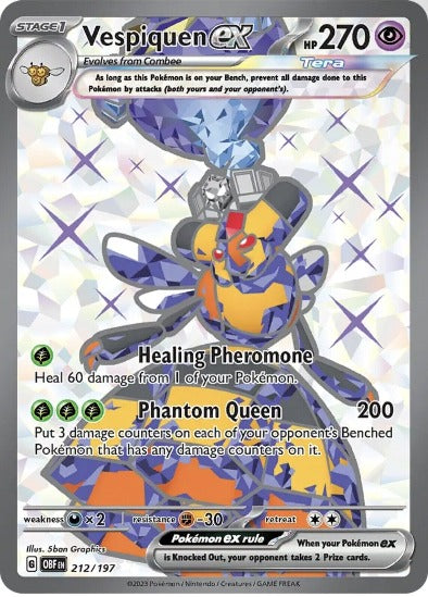 Vespiquen ex 212/197 - Full Art Ultra Rare - Scarlet & Violet Obsidian Flames