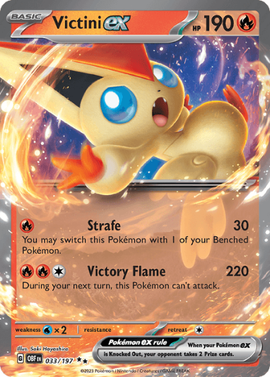 Victini ex 033/197 - Ultra Rare - Scarlet & Violet Obsidian Flames