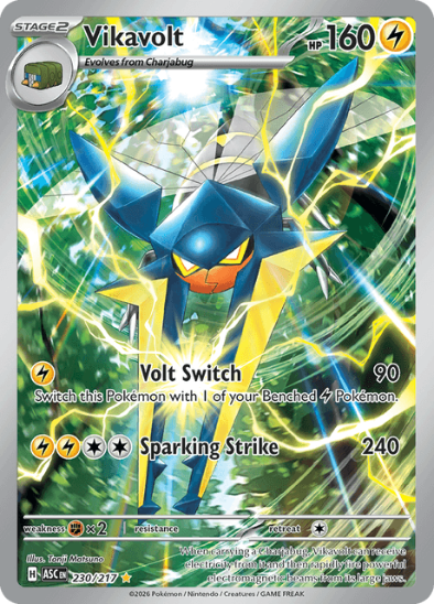 Vikavolt 230/217 - Illustration Rare - Mega Evolution: Ascended Heroes