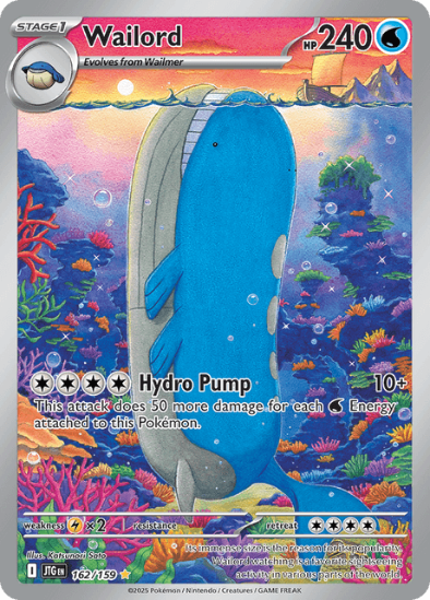 Wailord 162/159 - Illustration Rare - Scarlet & Violet Journey Together