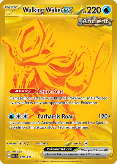 Walking Wake ex 178/131 - Gold Secret Rare - Scarlet & Violet: Prismatic Evolutions