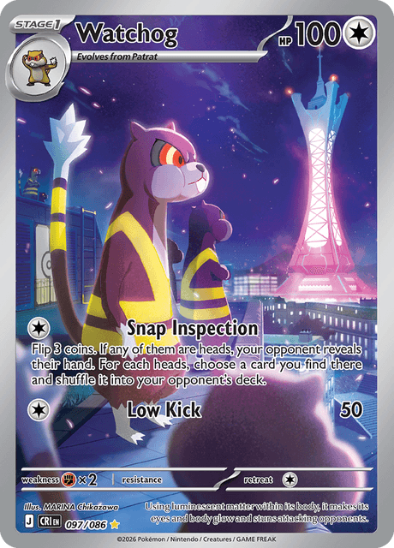 Watchog 097/086 - Illustration Rare - Mega Evolution: Chaos Rising