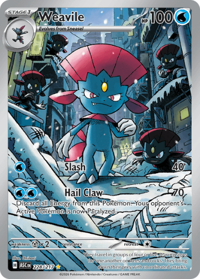 Weavile 228/217 - Illustration Rare - Mega Evolution: Ascended Heroes