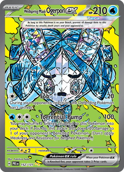 Wellspring Mask Ogerpon ex 152/131 - Special Illustration Rare - Scarlet & Violet: Prismatic Evolutions