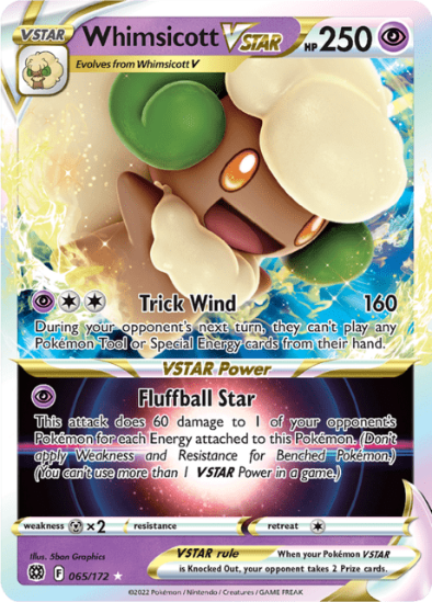 Whimsicott VSTAR 065/172 - Ultra Rare - Sword & Shield Brilliant Stars