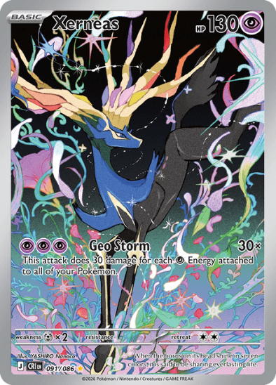 Xerneas 091/086 - Illustration Rare - Mega Evolution: Chaos Rising