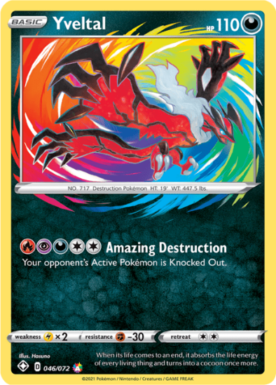 Yveltal 046/072 - Amazing Holo Rare - Shining Fates