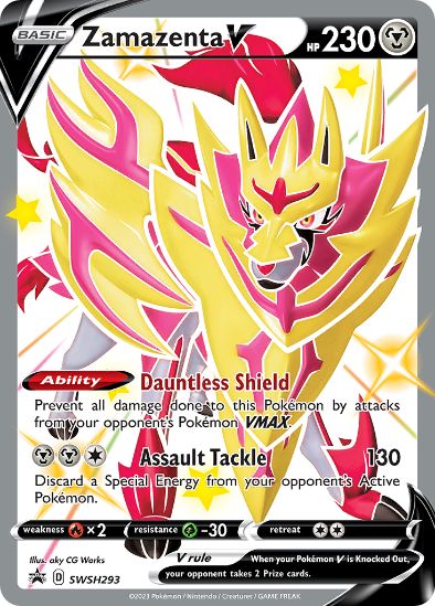 Zamazenta V SWSH293 - Shiny Ultra Rare - Sword & Shield Black Star Promo