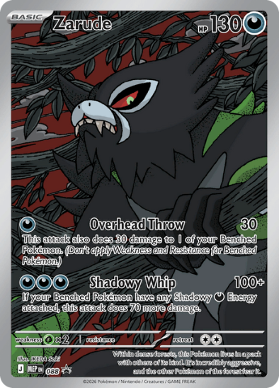 Zarude MEP 088 - Illustration Rare - Mega Evolution Black Star Promo