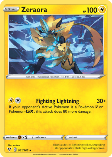 Zeraora 061/185 - Cosmos Holo Knockout Promo - Sword & Shield Vivid Voltage