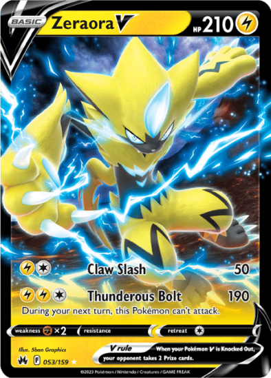 Zeraora V 053/159 - Ultra Rare - Crown Zenith