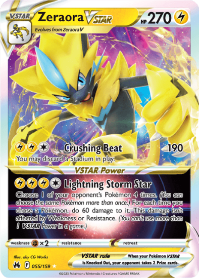 Zeraora VSTAR 055/159 - Full Art Ultra Rare - Crown Zenith