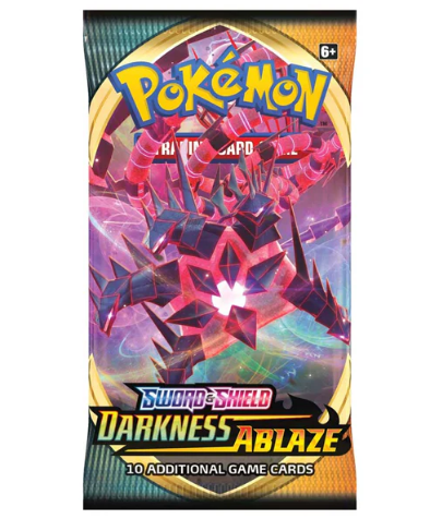 Pokémon TCG x1 Sword & Shield Darkness Ablaze Booster Pack - Random Pack Artwork