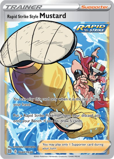 Rapid Strike Style Mustard TG27/TG30- Full Art Ultra Rare - Brilliant Stars