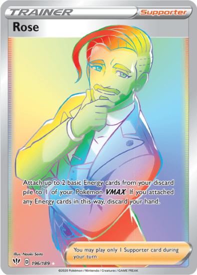 Rose 196/189 - Secret Rainbow Rare - Darkness Ablaze