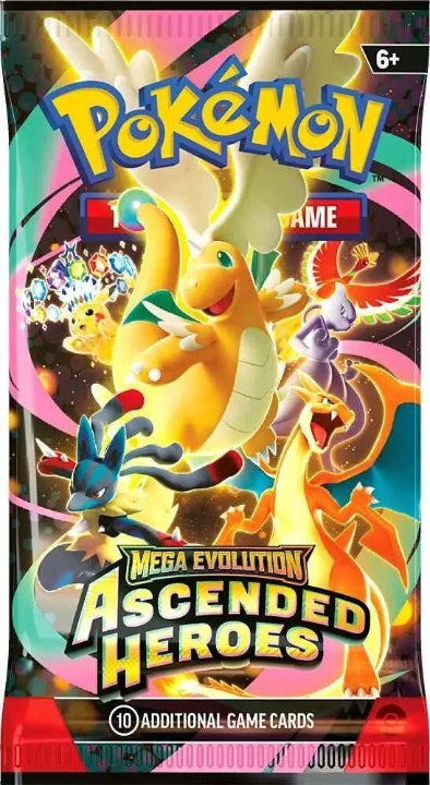 Pokémon TCG x1 Mega Evolution: Ascended Heroes Booster Pack - Random Pack Artwork
