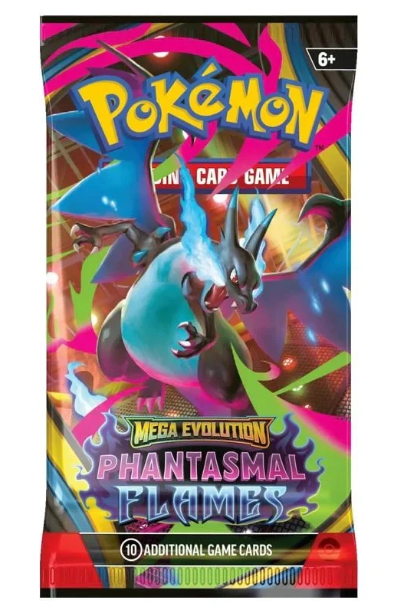 Pokémon TCG x1 Mega Evolution: Phantasmal Flames Booster Pack - Random Pack Artwork