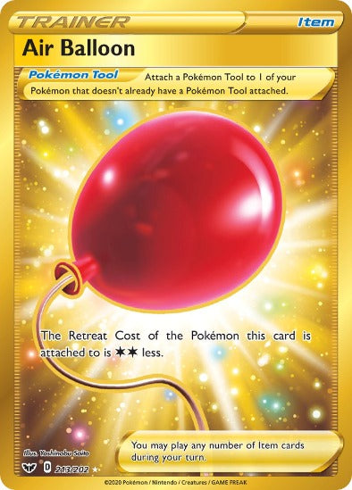 Air Balloon 213/202 - Gold Secret Rare - Sword & Shield Base Set