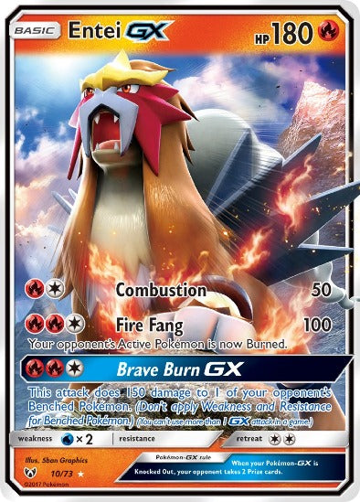 Entei GX 10/73 - Ultra Rare - Shining Legends
