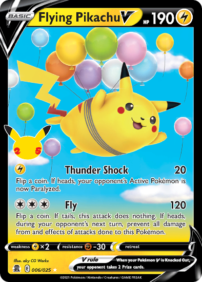 Flying Pikachu 006/025 - Ultra Rare - Celebrations 25th Anniversary