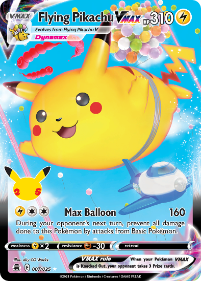 Flying Pikachu 007/025 - Full Art Ultra Rare - Celebrations 25th Anniversary