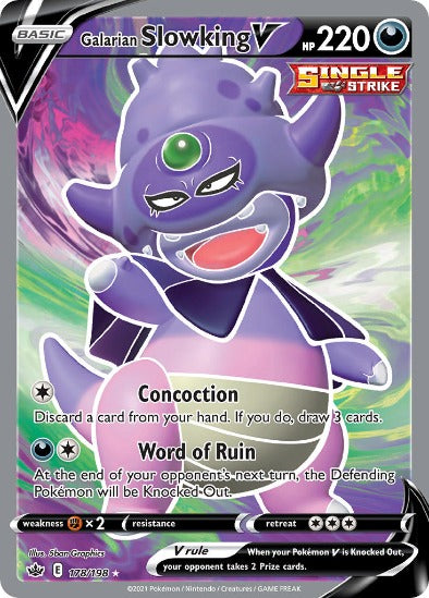 Galarian Slowking V 178/198 - Full Art Ultra Rare - Sword & Shield Chilling Reign